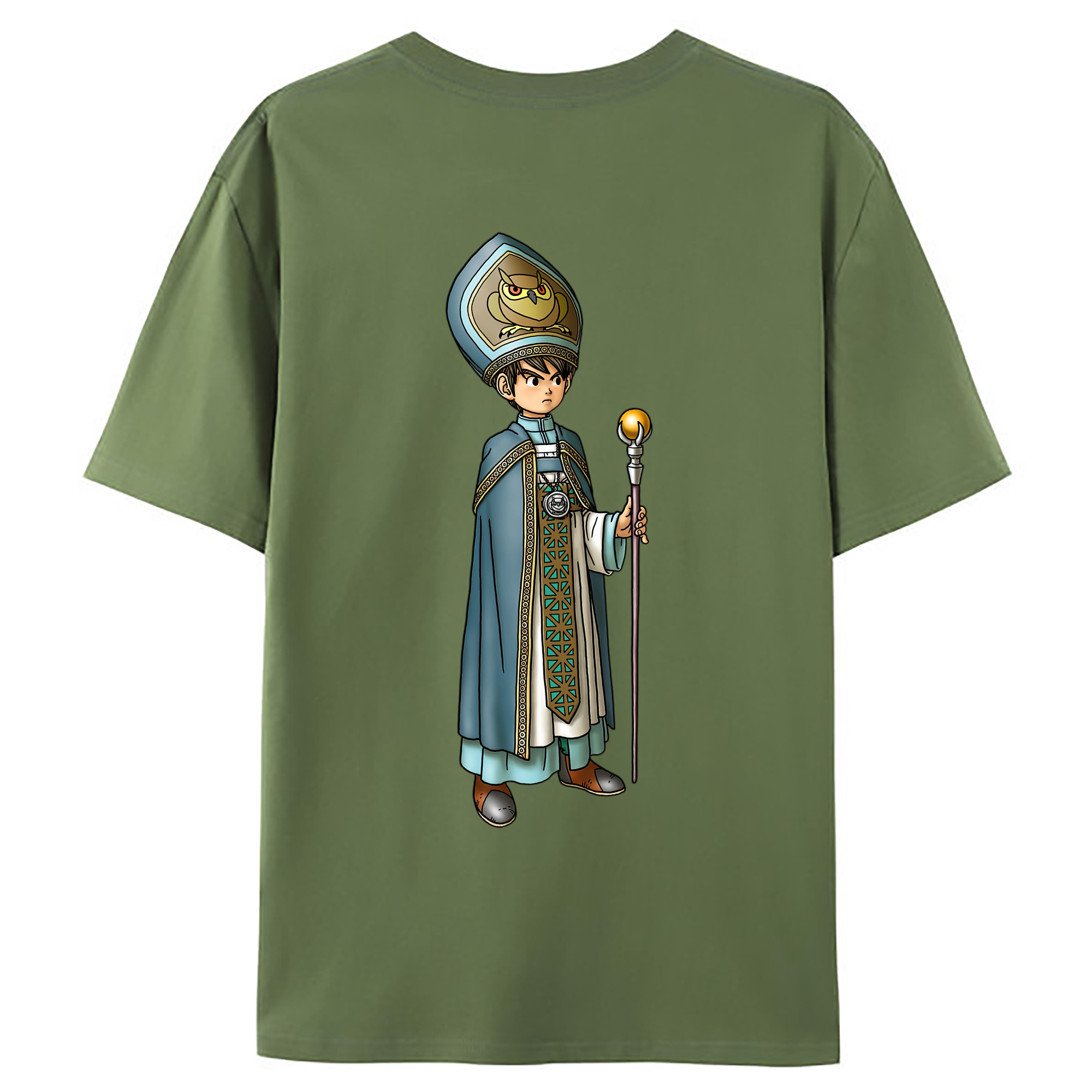 （画像用） ドラゴンクエスト Doragon Kuesuto Dragon Quest 綿100％ メンズ半袖Tシャツ（バックプリント） 通気性